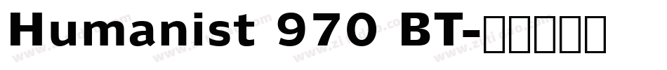 Humanist 970 BT字体转换